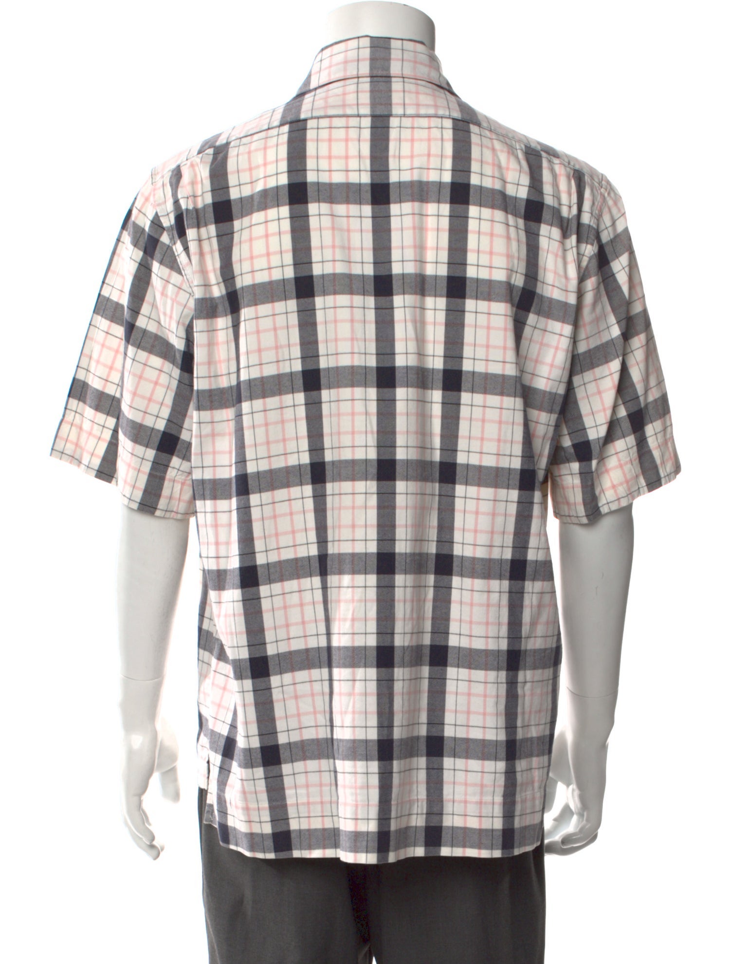 Acne Studios Plaid Print Three-Quarter Sleeve Shirt